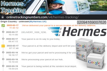 hermes tracking id format|Hermes real time tracking.